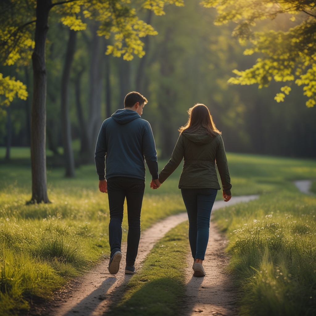 Mains posées délicatement sur les genoux en position de méditation assise, lumière naturelle dorée filtrant par une fenêtre dans un espace intérieur serein et minimaliste